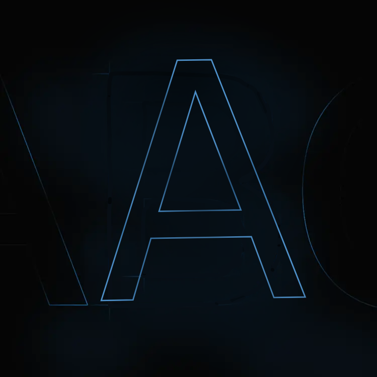 The outline of the letter B stylized with blue horizontal and vertical motion blur.